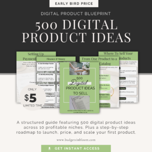 500 Digital Product Ideas + Launch Bonus Guide